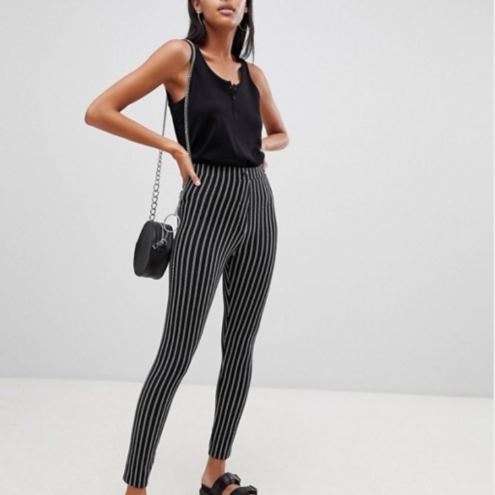 ASOS Design Skinny Ponte Pinstripe Pants